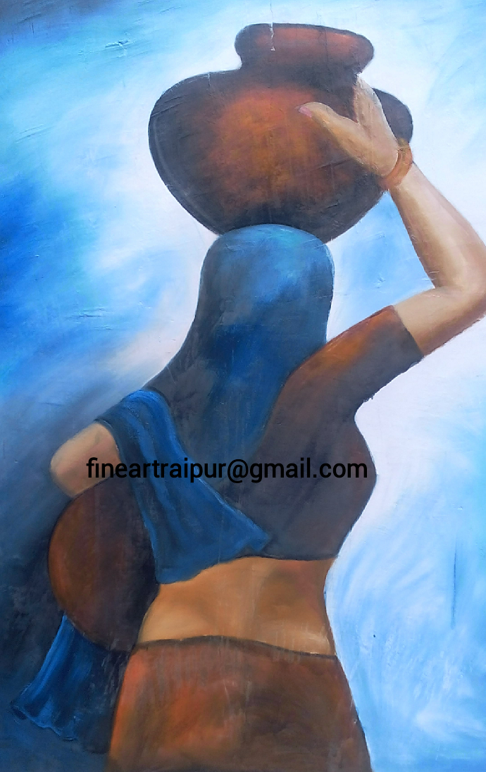 FINE ART RAIPUR canvas Portrait Painting