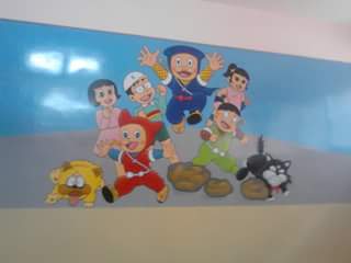Pre school classroom ninja hatory painting 