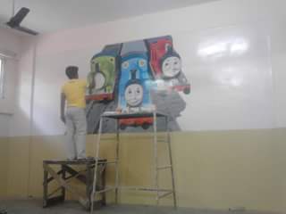 FINE ART RAIPUR school wall cartoon painting fineartraipur.xtgem.com/school+wall+cartoon+painting