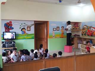Pre school classroom chota bheem painting 
