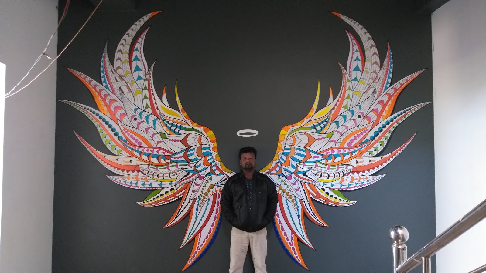 Cafe wall painting